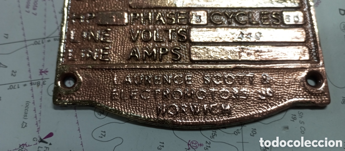 Antig&uuml;edades: Placa original de barco - Foto 3