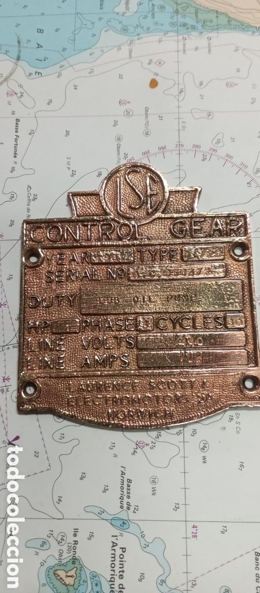 Antig&uuml;edades: Placa original de barco - Foto 2