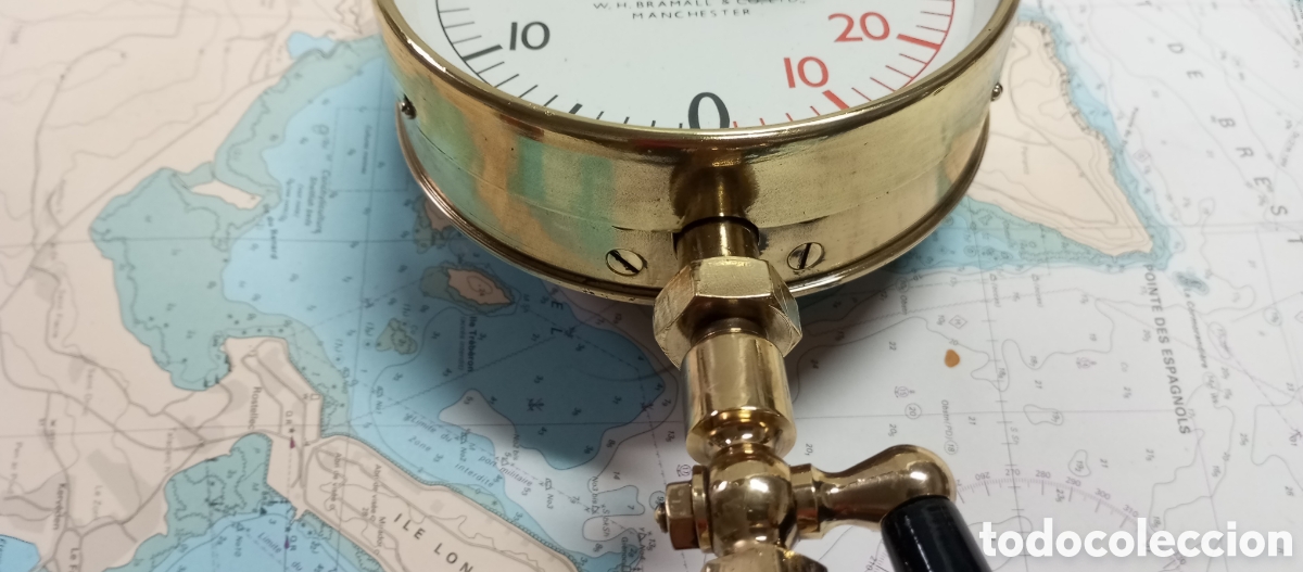Antig&uuml;edades: Man&oacute;metro original de barco - Foto 8