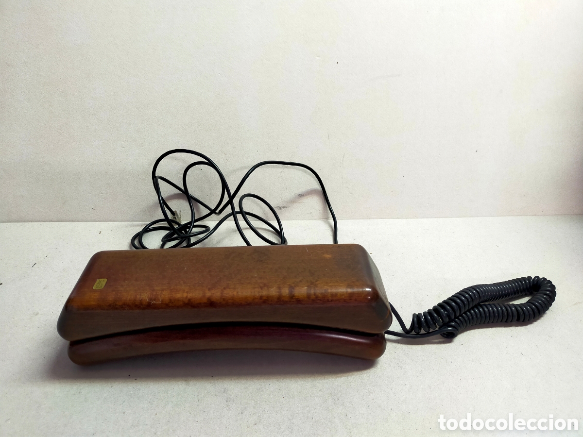 Tel&eacute;fonos: TELEFONO DE MADERA SOLAC TELECOM MODELO M1011. MADE IN SPAIN. FUNCIONA. - Foto 2