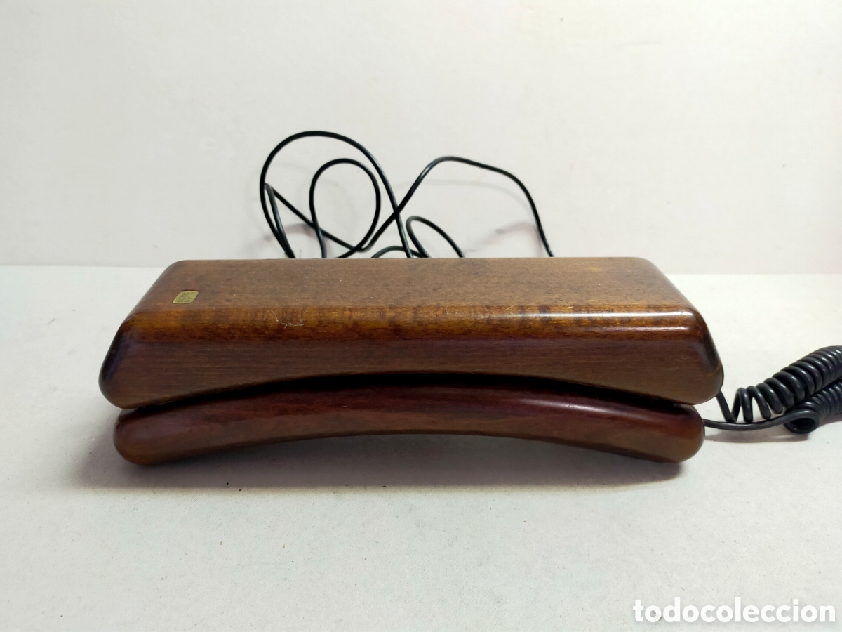 Tel&eacute;fonos: TELEFONO DE MADERA SOLAC TELECOM MODELO M1011. MADE IN SPAIN. FUNCIONA. - Foto 3