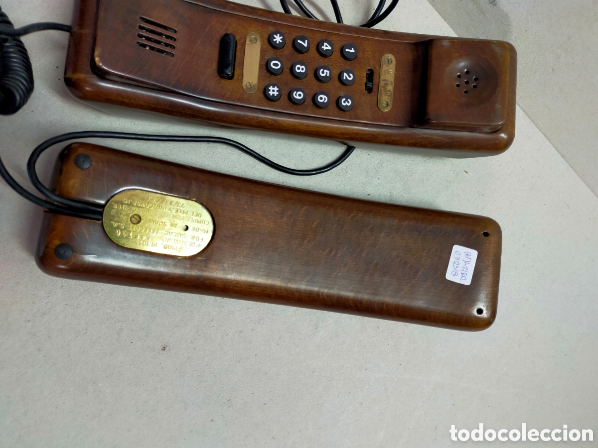 Tel&eacute;fonos: TELEFONO DE MADERA SOLAC TELECOM MODELO M1011. MADE IN SPAIN. FUNCIONA. - Foto 10