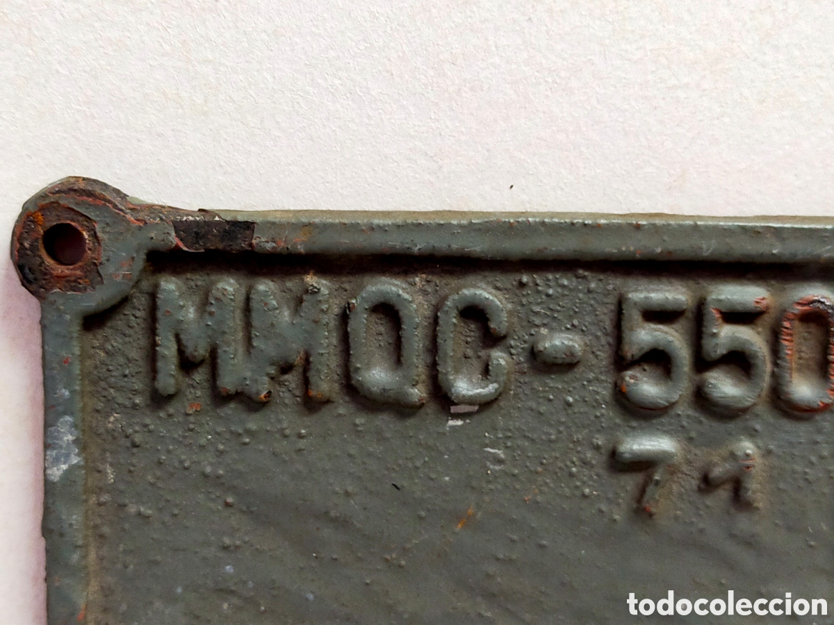 Antig&uuml;edades: PLACA DE TREN DE HIERRO. RENFE. - Foto 2