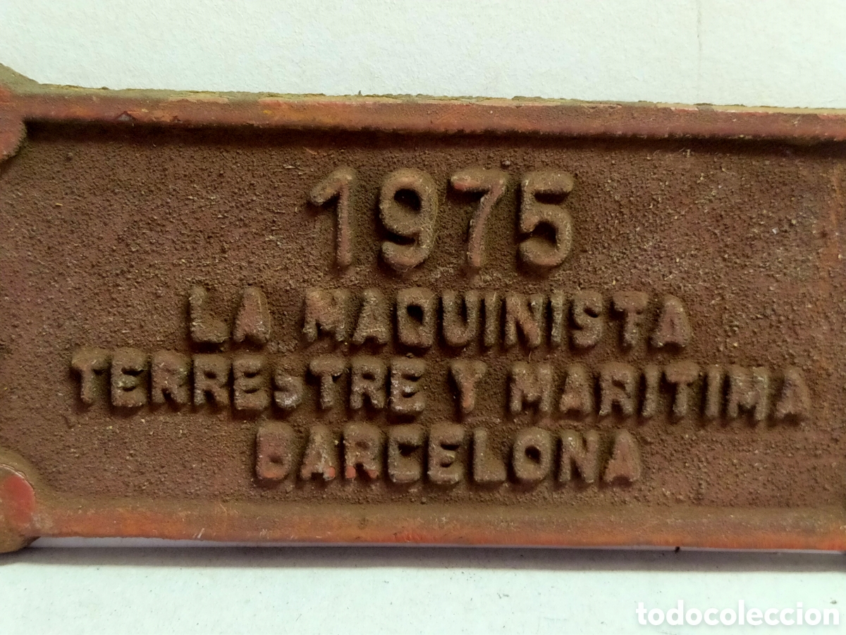 Antig&uuml;edades: PLACA DE TREN DE HIERRO. RENFE. - Foto 2