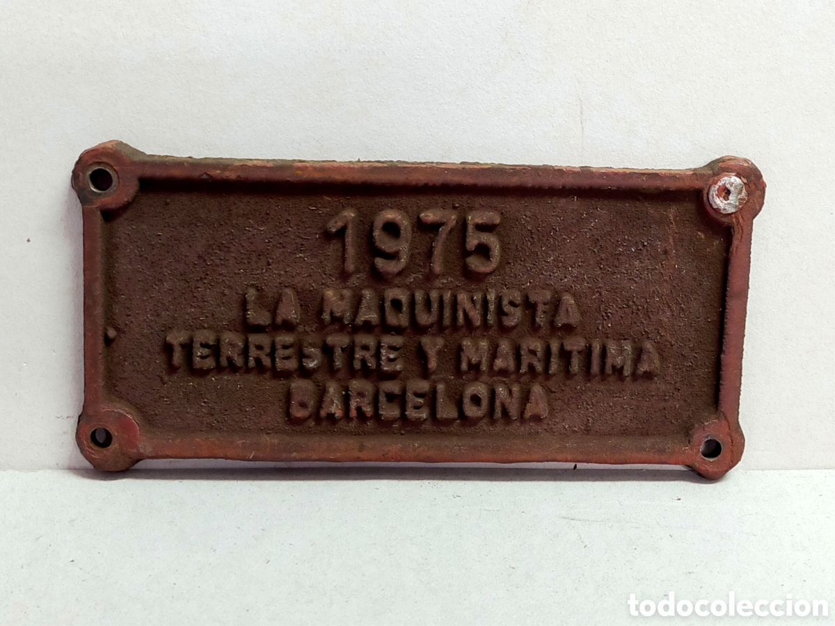 Antig&uuml;edades: PLACA DE TREN DE HIERRO. RENFE. - Foto 1