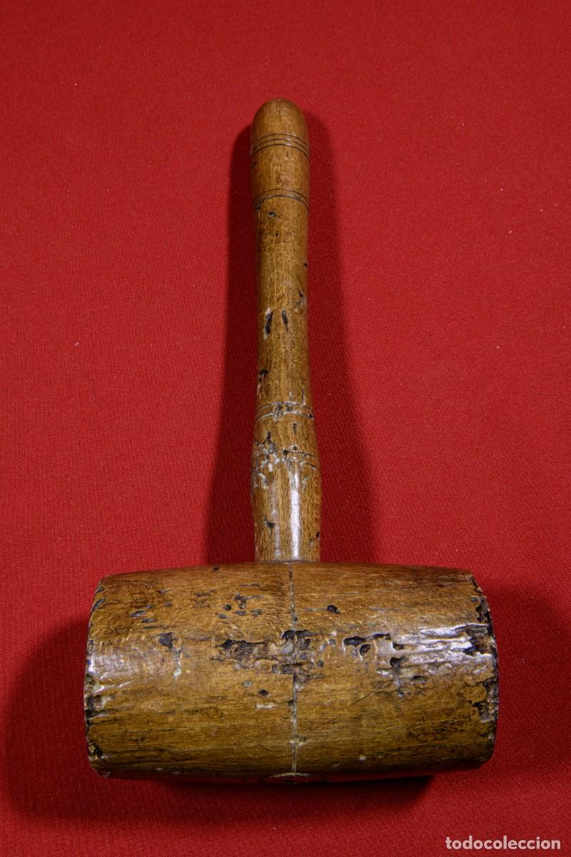 Antig&uuml;edades: Antiguo Mazo de madera de Carpintero - Foto 3