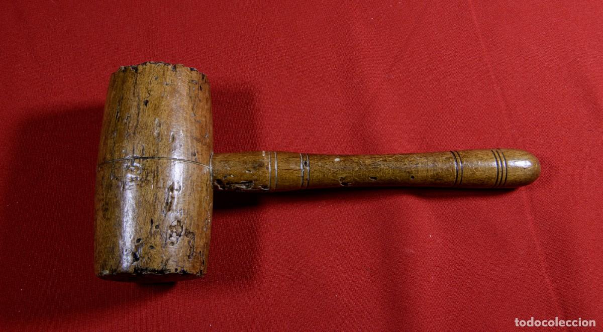 Antig&uuml;edades: Antiguo Mazo de madera de Carpintero - Foto 4
