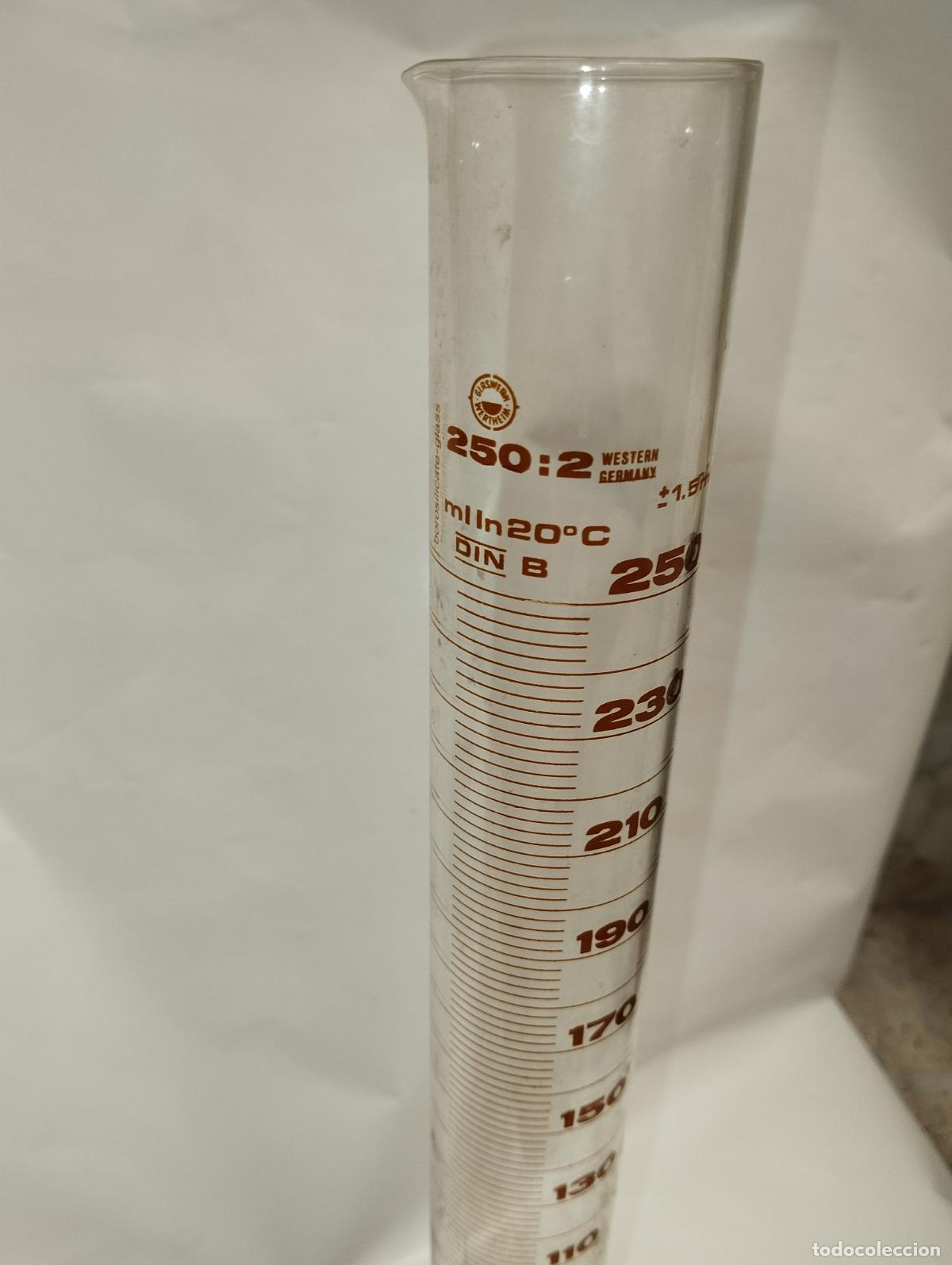 Antig&uuml;edades: PROBETA LABORATORIO 250 ML FARMACIA - Foto 2