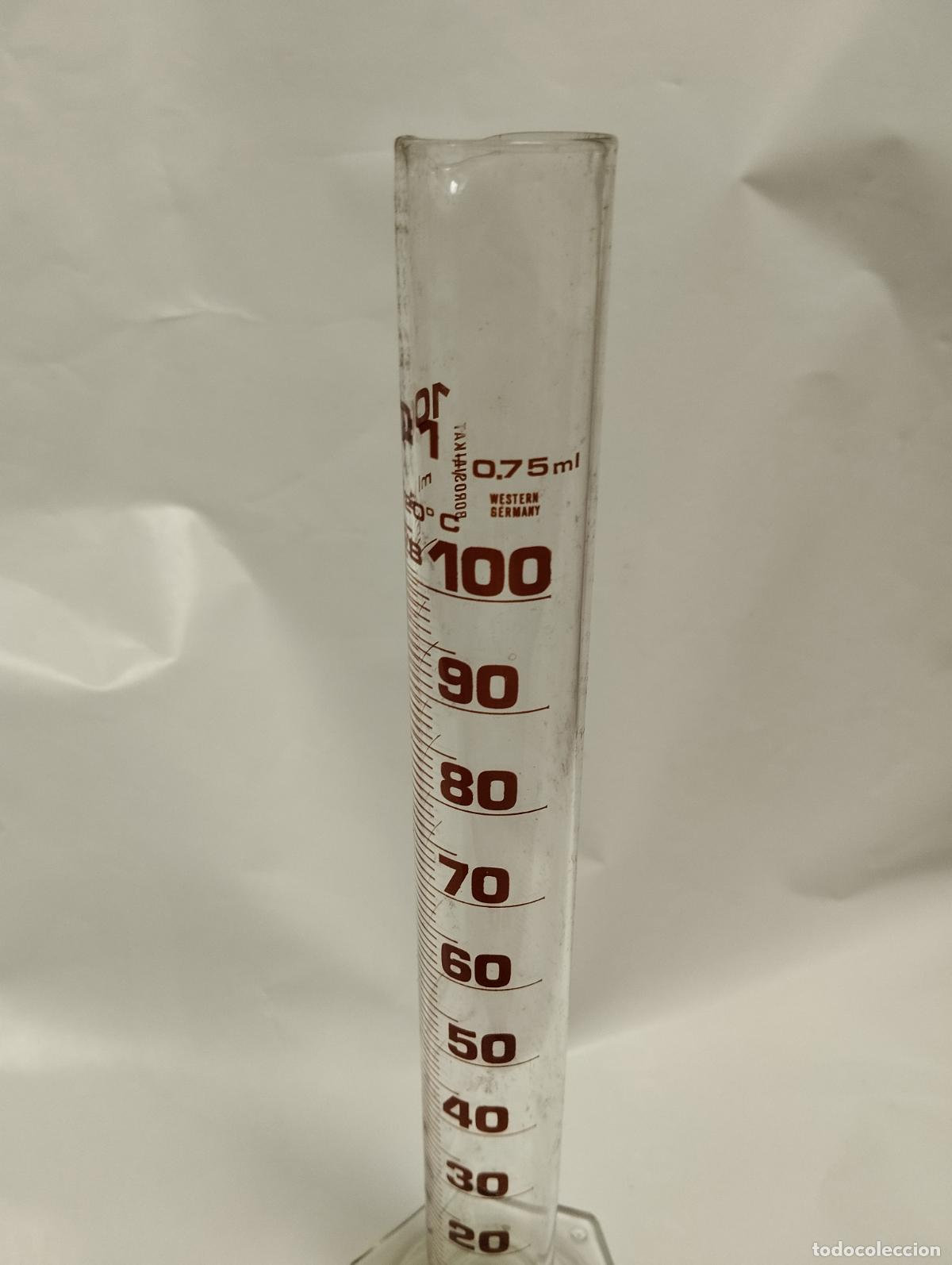 Antig&uuml;edades: PROBETA LABORATORIO 100 ML FARMACIA - Foto 2