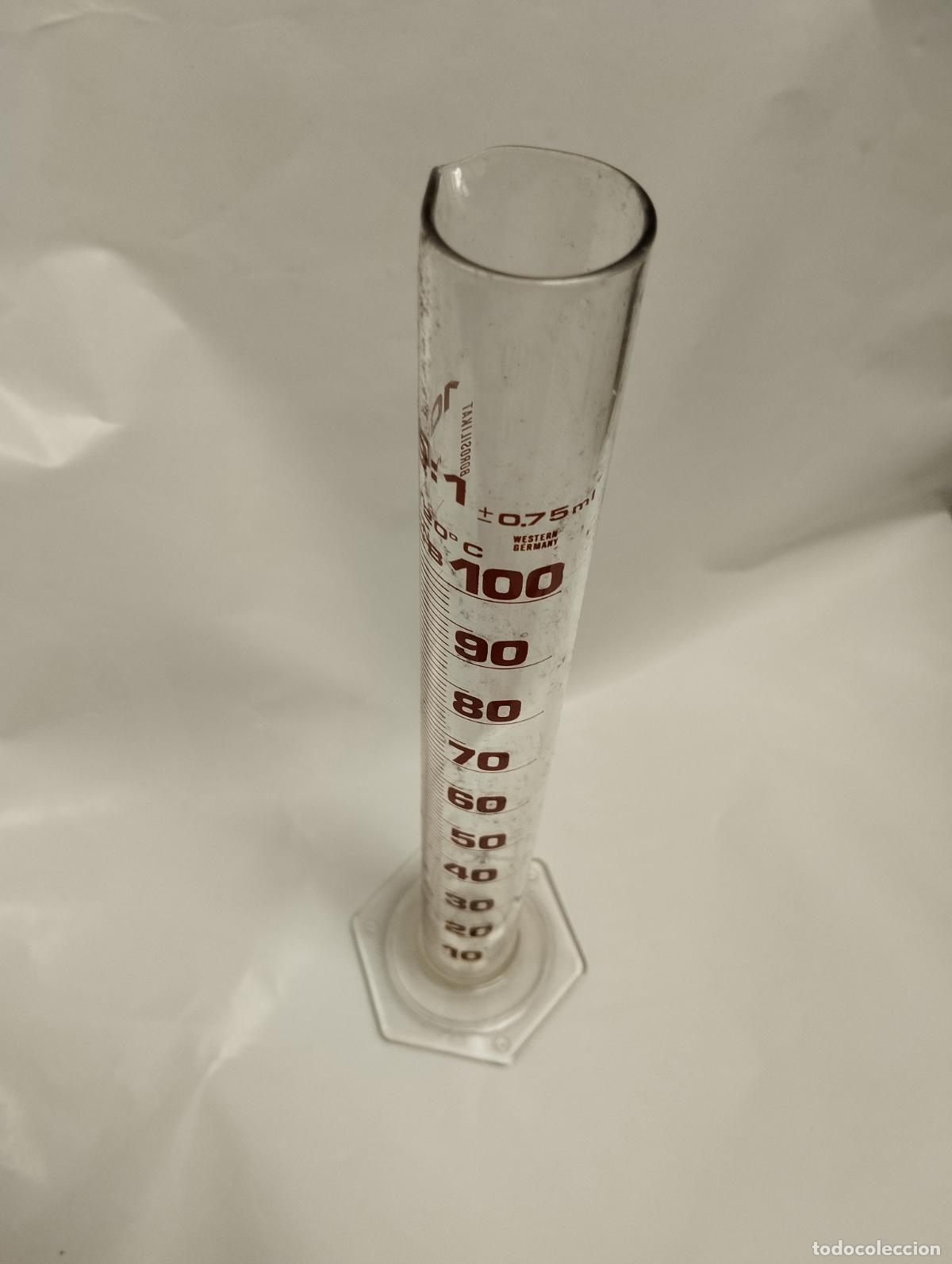 Antig&uuml;edades: PROBETA LABORATORIO 100 ML FARMACIA - Foto 4