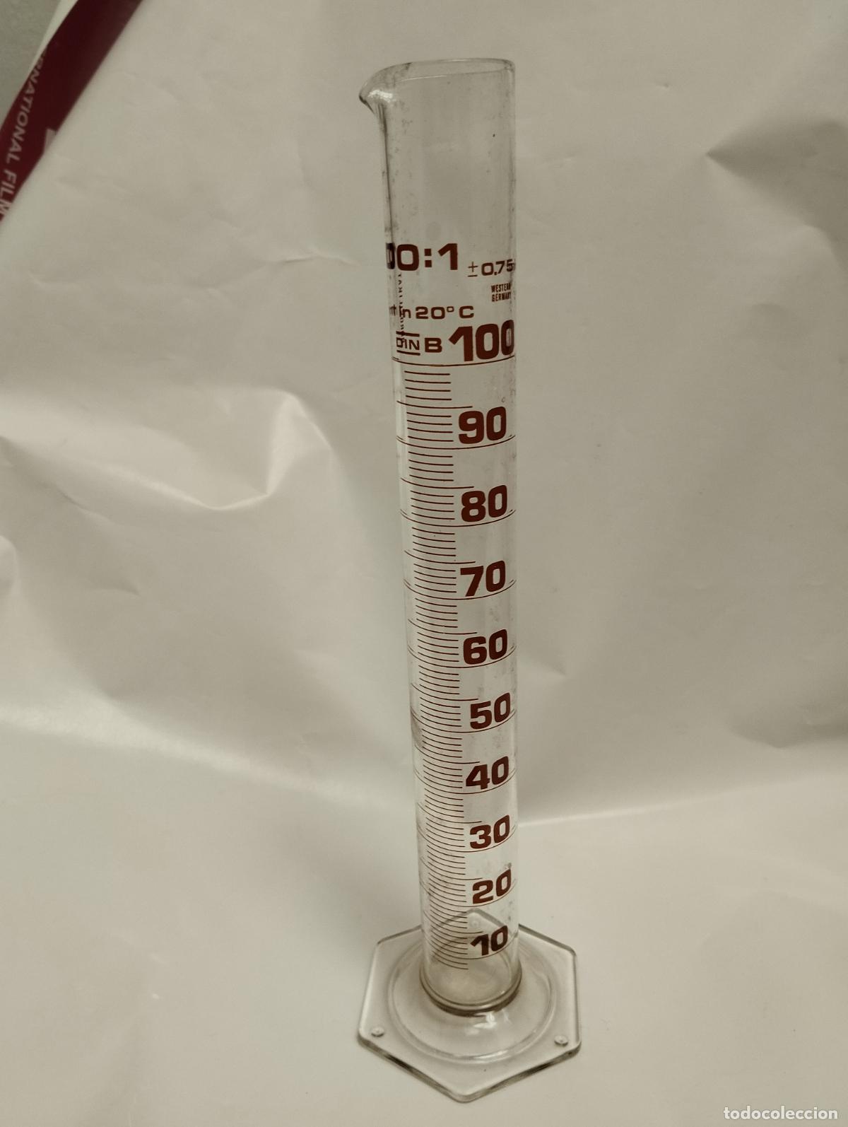 Antig&uuml;edades: PROBETA LABORATORIO 100 ML FARMACIA - Foto 1