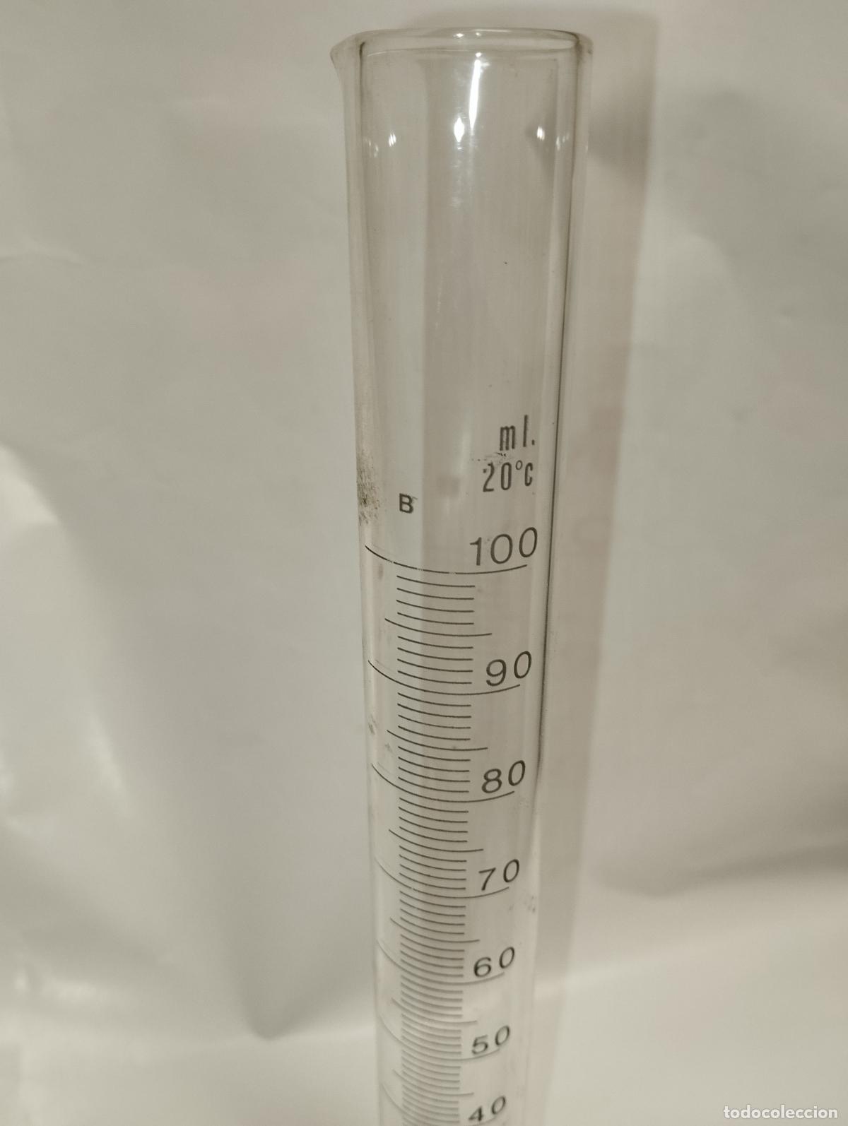 Antig&uuml;edades: PROBETA DE LABORATORIO FARMACIA 100 ML - Foto 4