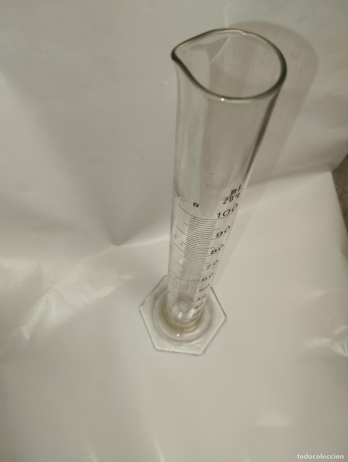 Antig&uuml;edades: PROBETA DE LABORATORIO FARMACIA 100 ML - Foto 5