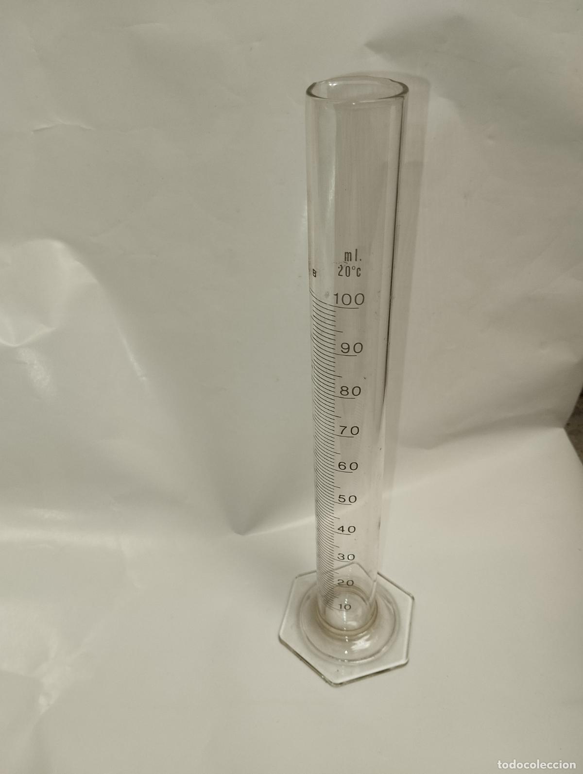 Antig&uuml;edades: PROBETA DE LABORATORIO FARMACIA 100 ML - Foto 6