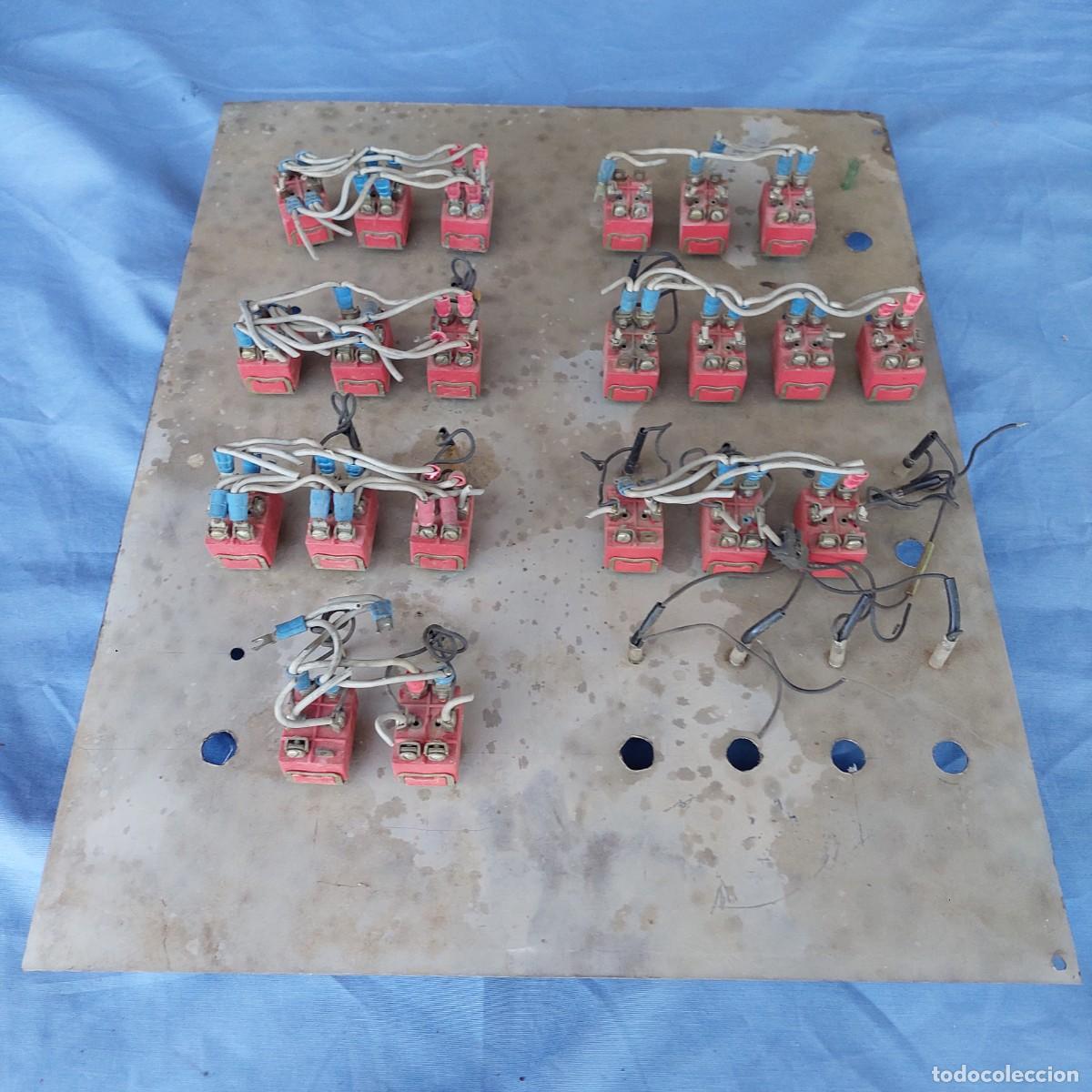 Antig&uuml;edades: Antiguo panel de control interruptores acero decoraci&oacute;n industrial - Foto 4