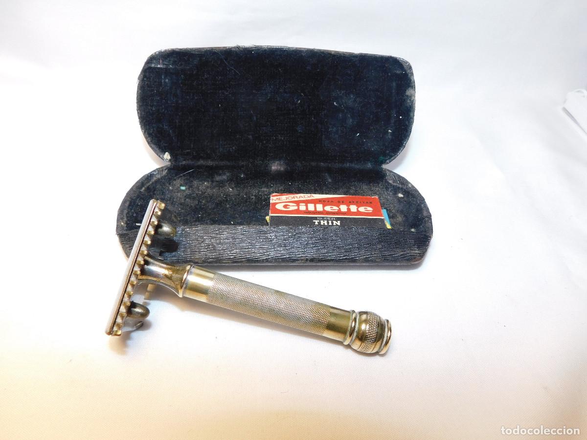 Antig&uuml;edades: Maquinita Gillette bronce plateado - Foto 1