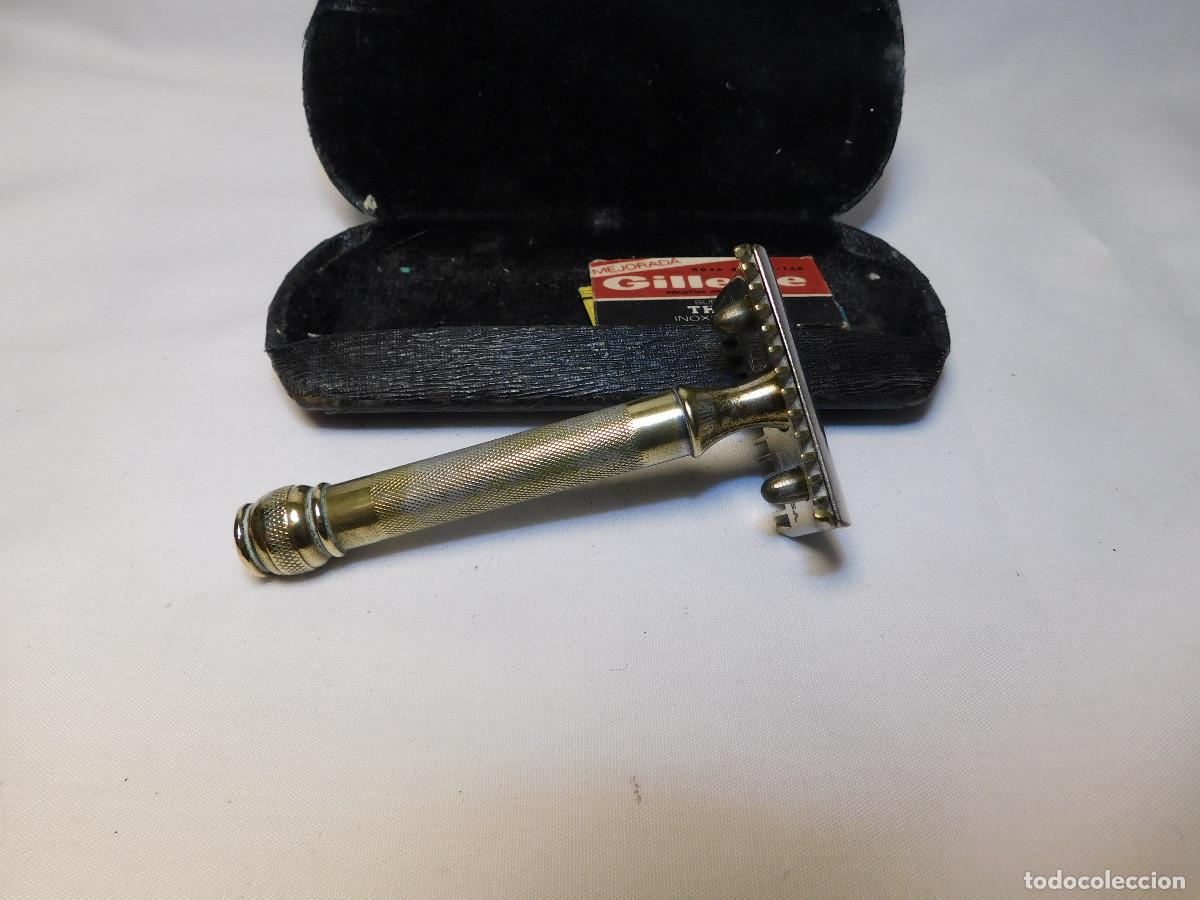 Antig&uuml;edades: Maquinita Gillette bronce plateado - Foto 2