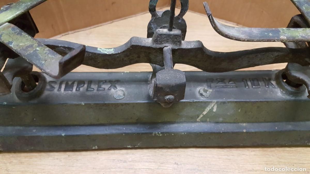 Antig&uuml;edades: ANTIGUA BASCULA ROMANA-SIMPLEX DE 10 KILOS - Foto 5