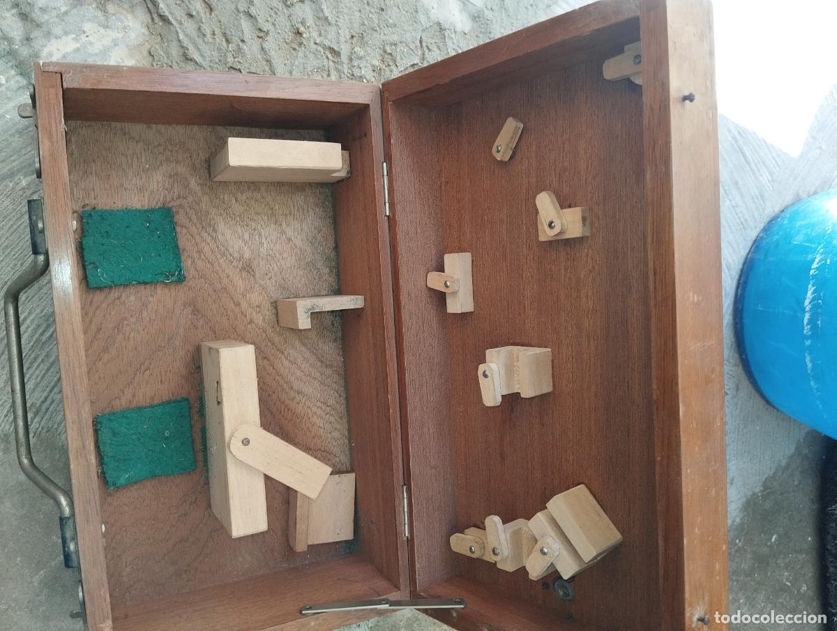 Antig&uuml;edades: CAJA ESTUCHE DE MADERA DE APARATO CIENT&Iacute;FICO POSIBLE MICROSC&Oacute;PIO - Foto 4