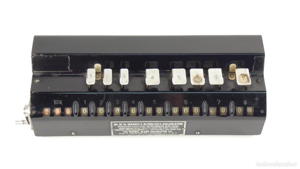 Antig&uuml;edades: CALCULADORA CELULAS SANGUINEAS A&Ntilde;O 22 RECHENMASCHINE ADDING MACHINE - Foto 2