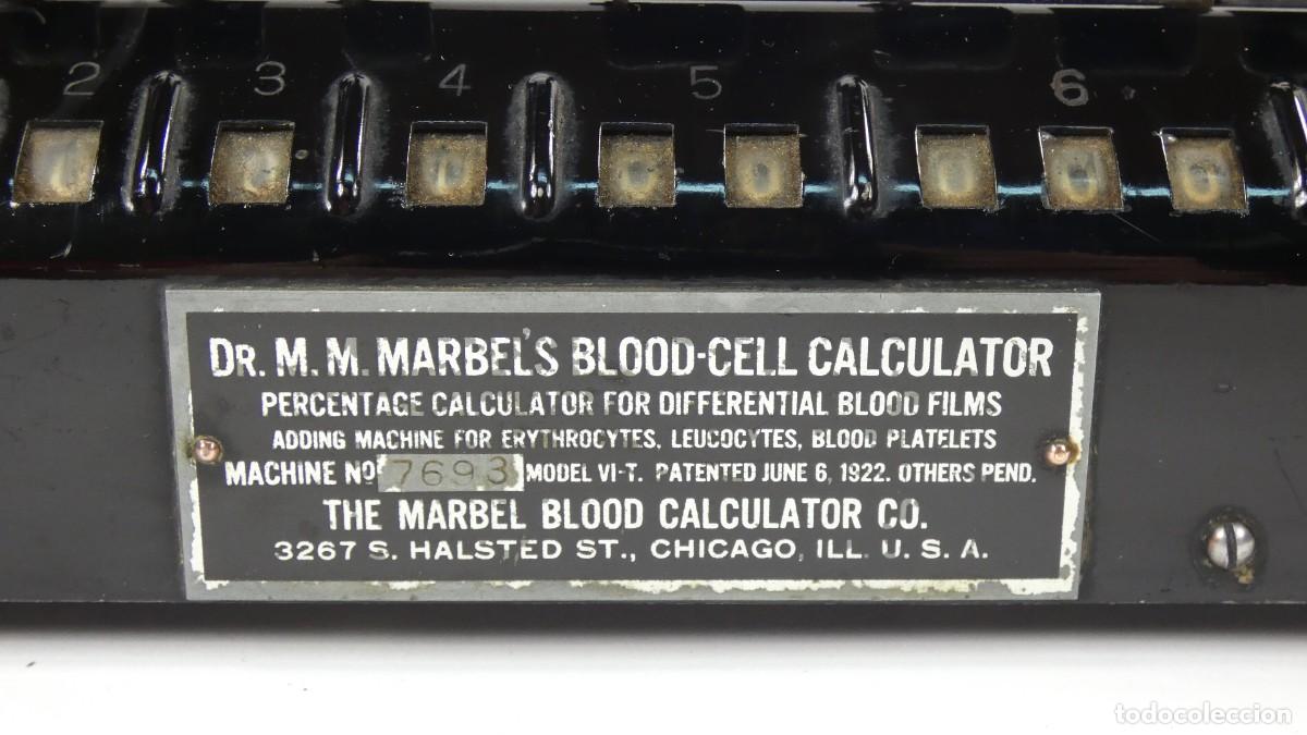 Antig&uuml;edades: CALCULADORA CELULAS SANGUINEAS A&Ntilde;O 22 RECHENMASCHINE ADDING MACHINE - Foto 6