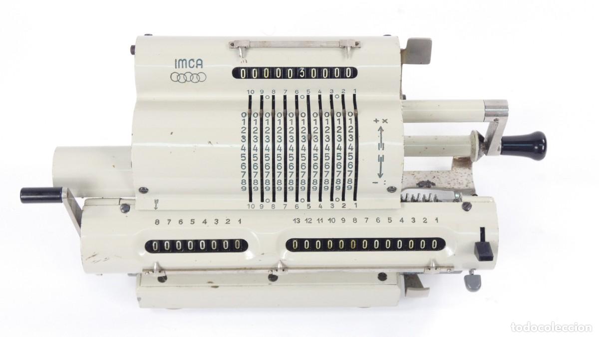 Antig&uuml;edades: CALCULADORA IMCA A&Ntilde;O 1955 RECHENMASCHINE ADDING MACHINE - Foto 2