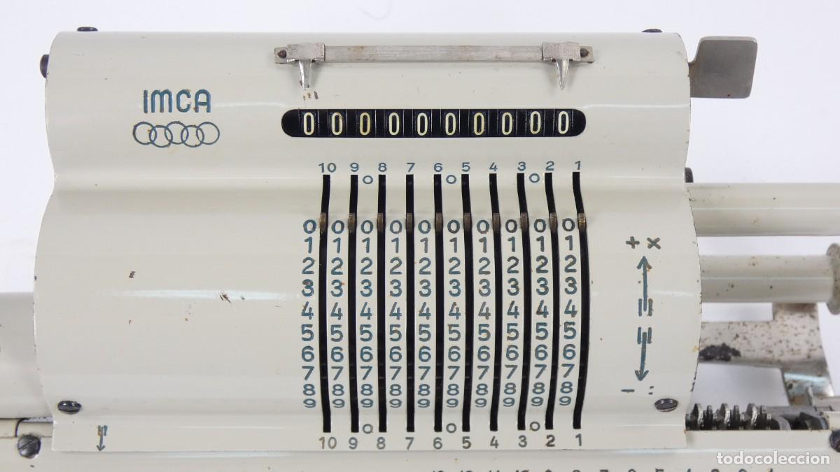 Antig&uuml;edades: CALCULADORA IMCA A&Ntilde;O 1955 RECHENMASCHINE ADDING MACHINE - Foto 3