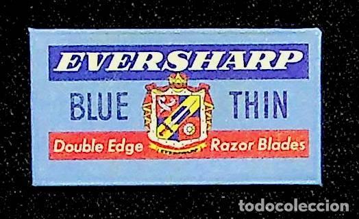 Antig&uuml;edades: HOJA DE AFEITAR. EVERSHARP. BLUE THIN. DOUBLE EDGE. RAZOR BLADES. PRECISION. U.S.A. - Foto 1