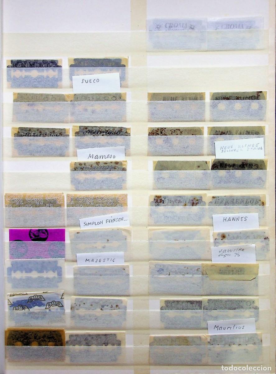 Antig&uuml;edades: 35 HOJAS DE AFEITAR. RAZOR BLADES. CON FUNDA INTERIOR. - Foto 1