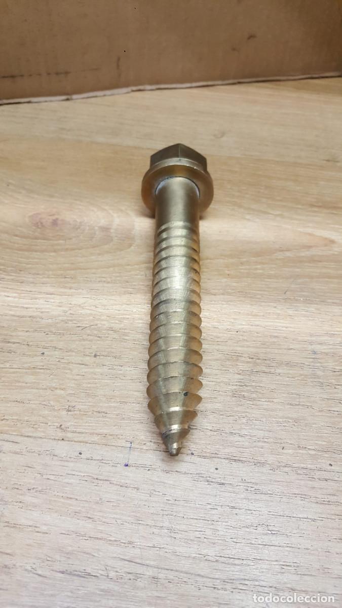 Antig&uuml;edades: TORNILLO DE FERROCARRIL-BRONCE - Foto 3