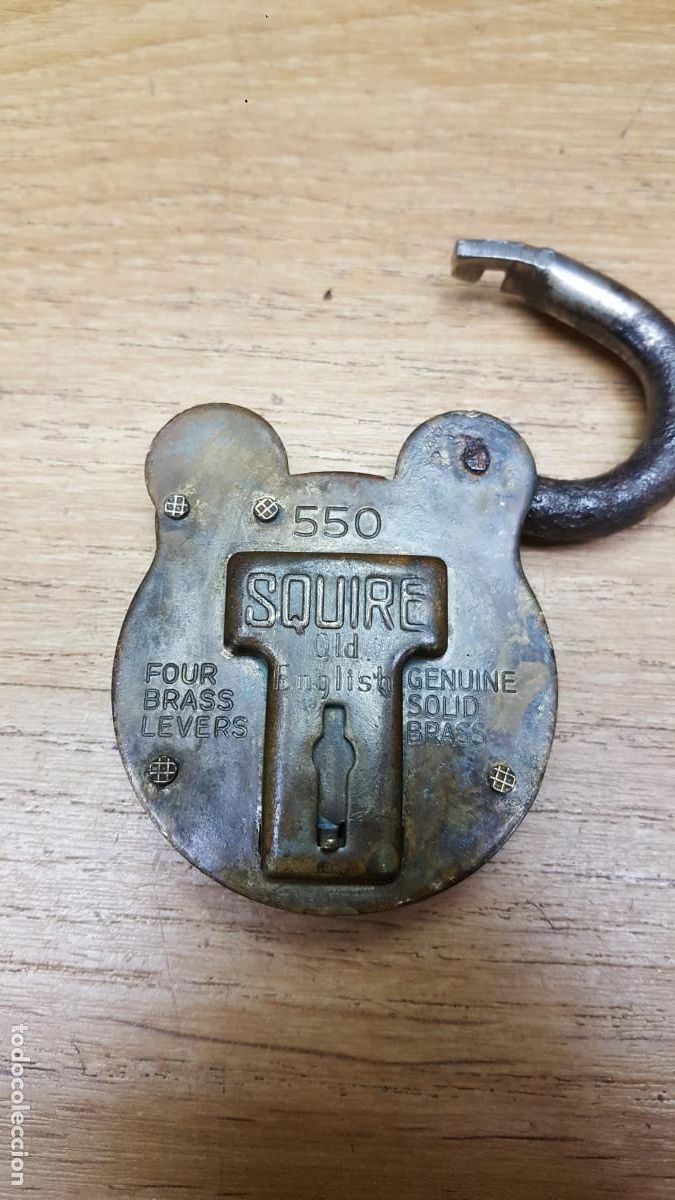 Antig&uuml;edades: ANTIGUO CANDADO INGLES-SQUIRE-SIN LLAVE - Foto 4