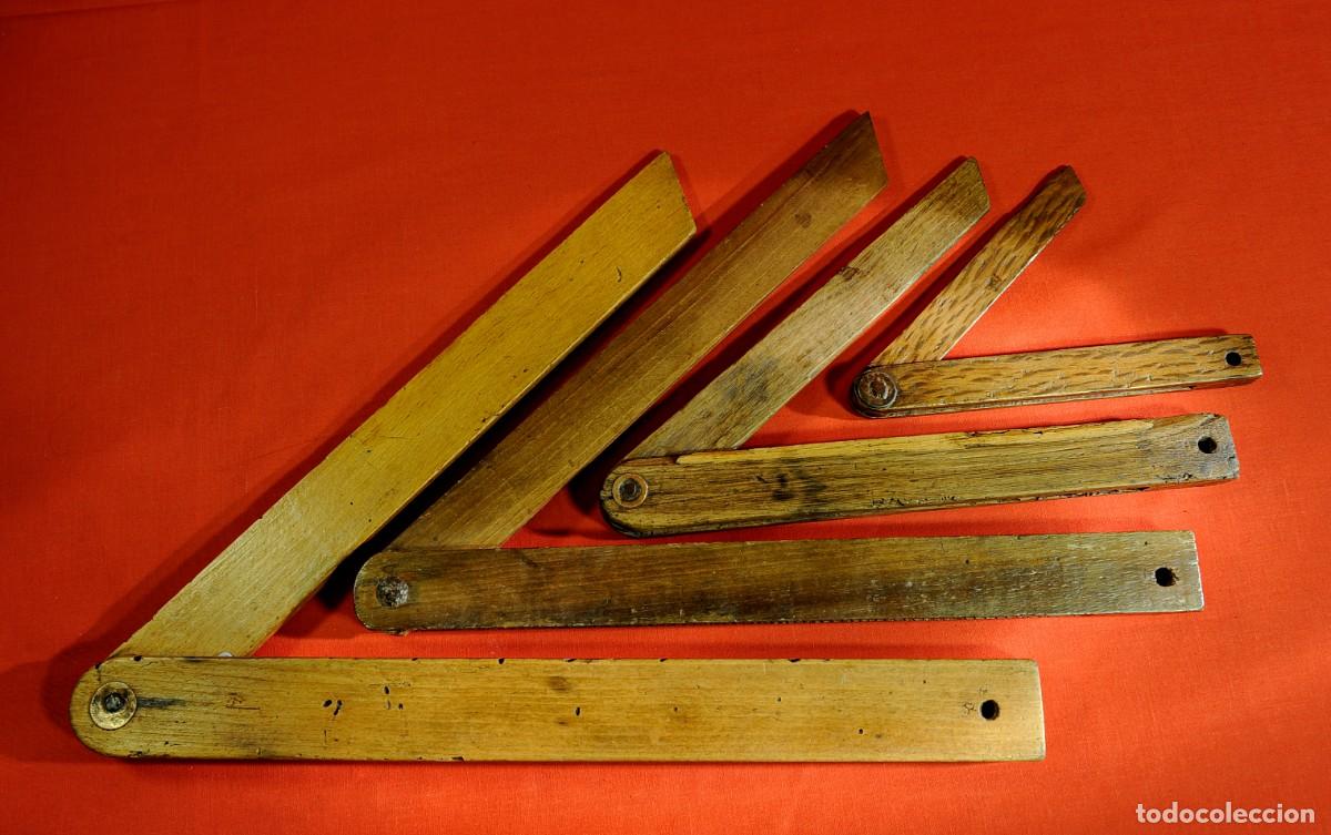 Antig&uuml;edades: 4 Escuadras de Ebanista antiguas de madera - Foto 19