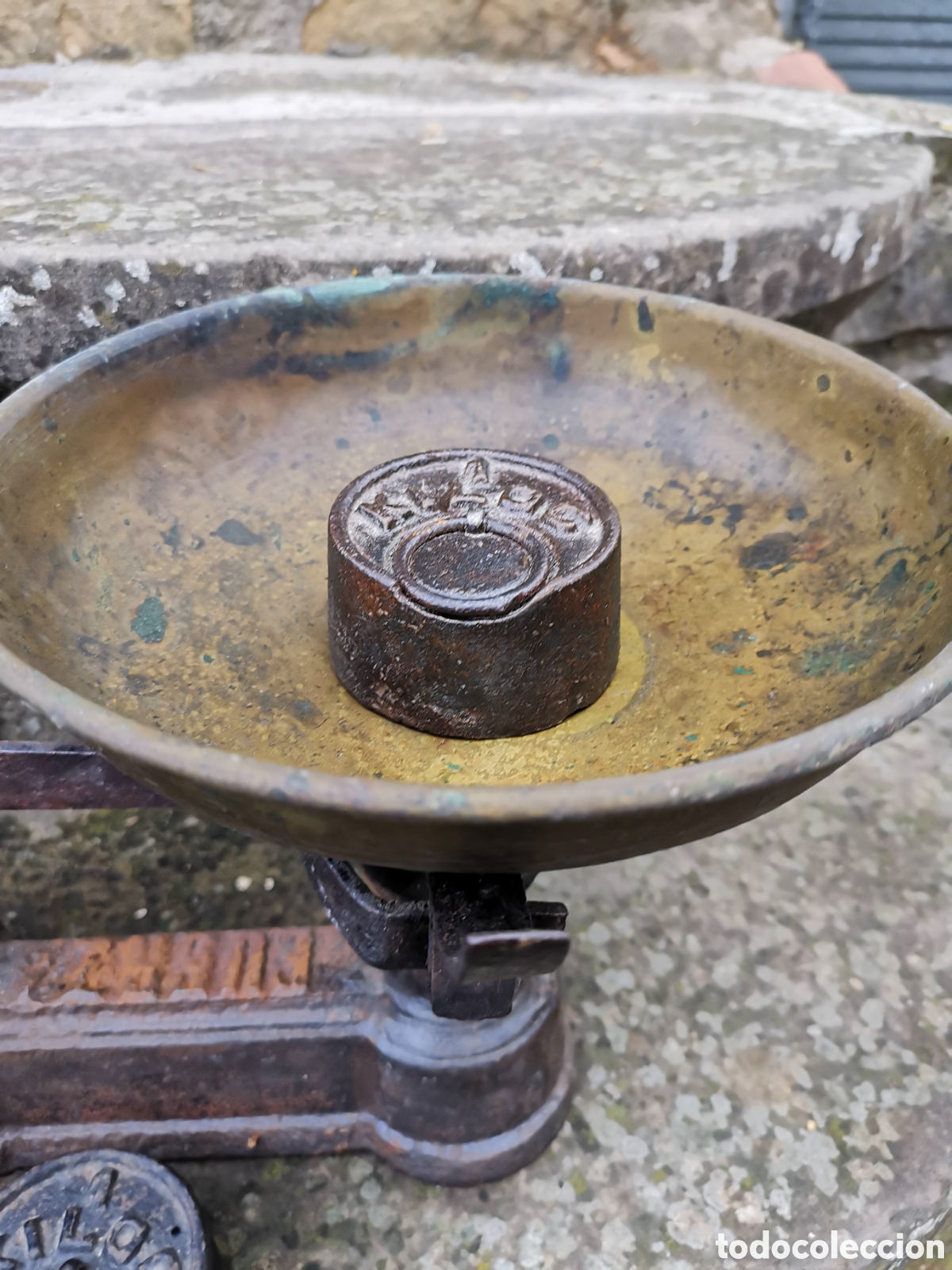 Antig&uuml;edades: Antigua b&aacute;scula 10 kgr, 100% funcional - Foto 4