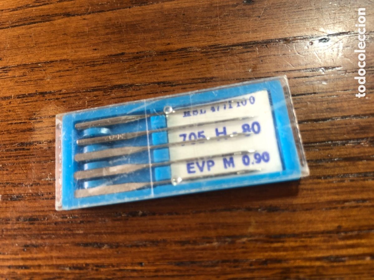 Antig&uuml;edades: Caja con agujas de m&aacute;quina de coser. - Foto 3