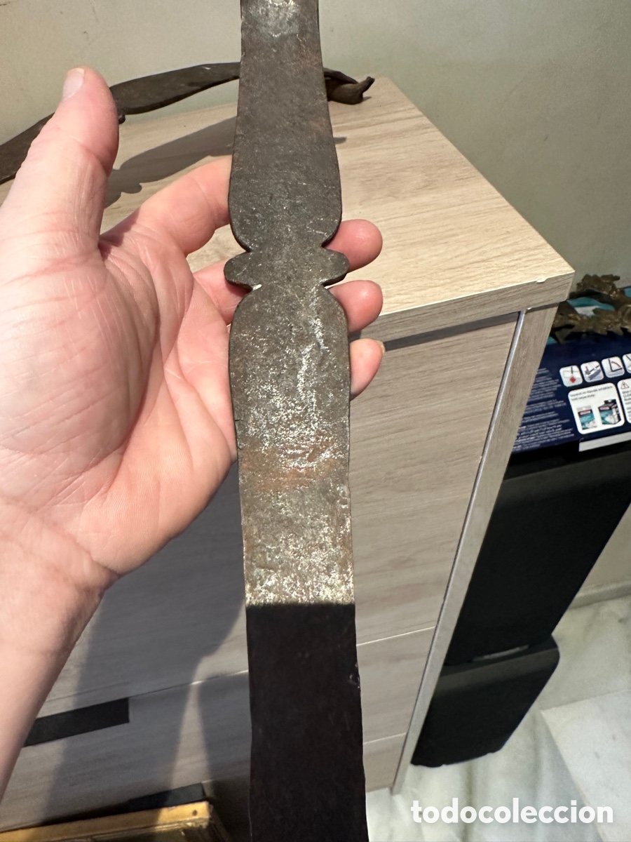 Antig&uuml;edades: Lote de 2 apliques de hierro antiguos - Foto 6