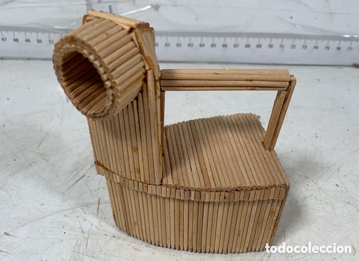 Antig&uuml;edades: 01_ plancha hecha con palos de madera - Foto 1