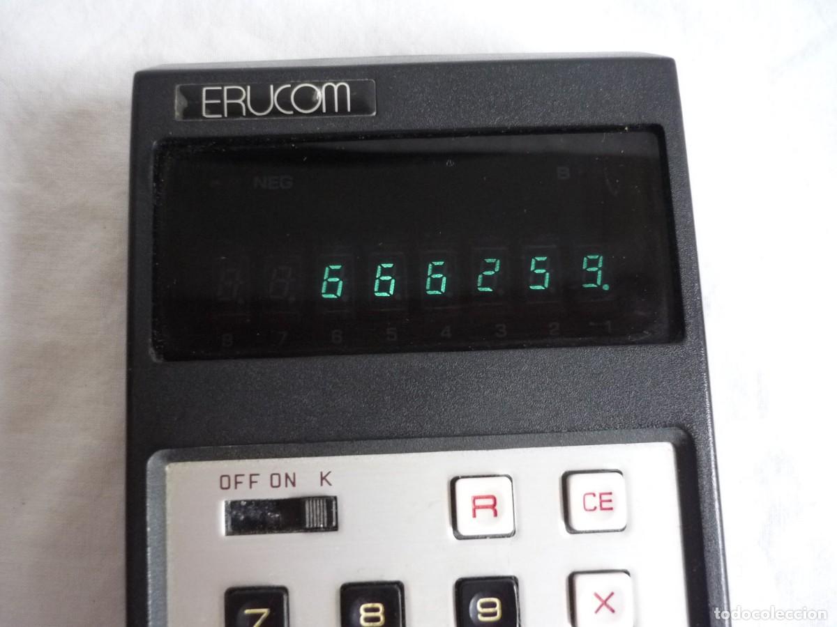 Antig&uuml;edades: Calculadora japonesa Erucom funcionando funda original - Foto 3