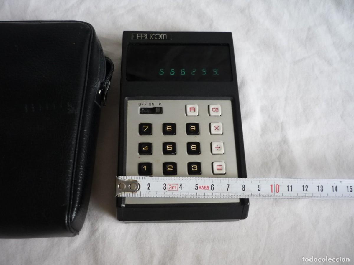 Antig&uuml;edades: Calculadora japonesa Erucom funcionando funda original - Foto 7