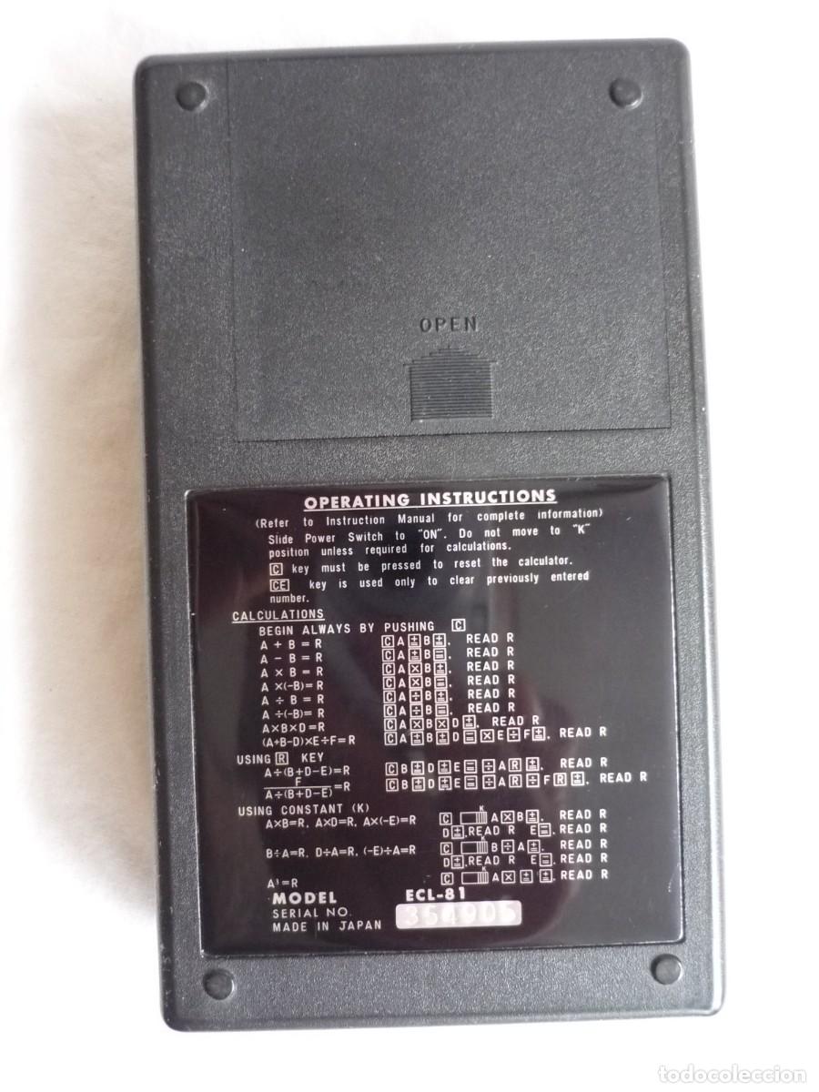 Antig&uuml;edades: Calculadora japonesa Erucom funcionando funda original - Foto 13