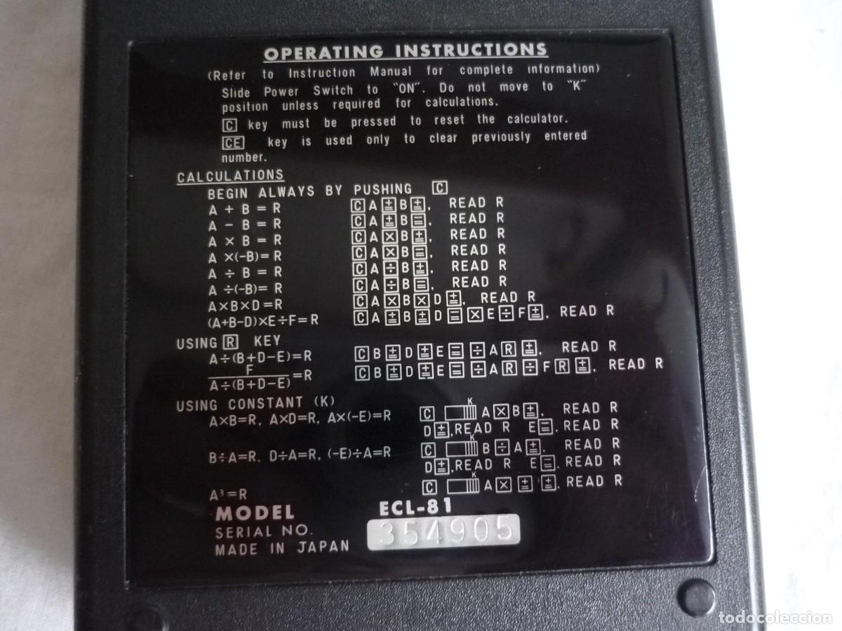 Antig&uuml;edades: Calculadora japonesa Erucom funcionando funda original - Foto 14