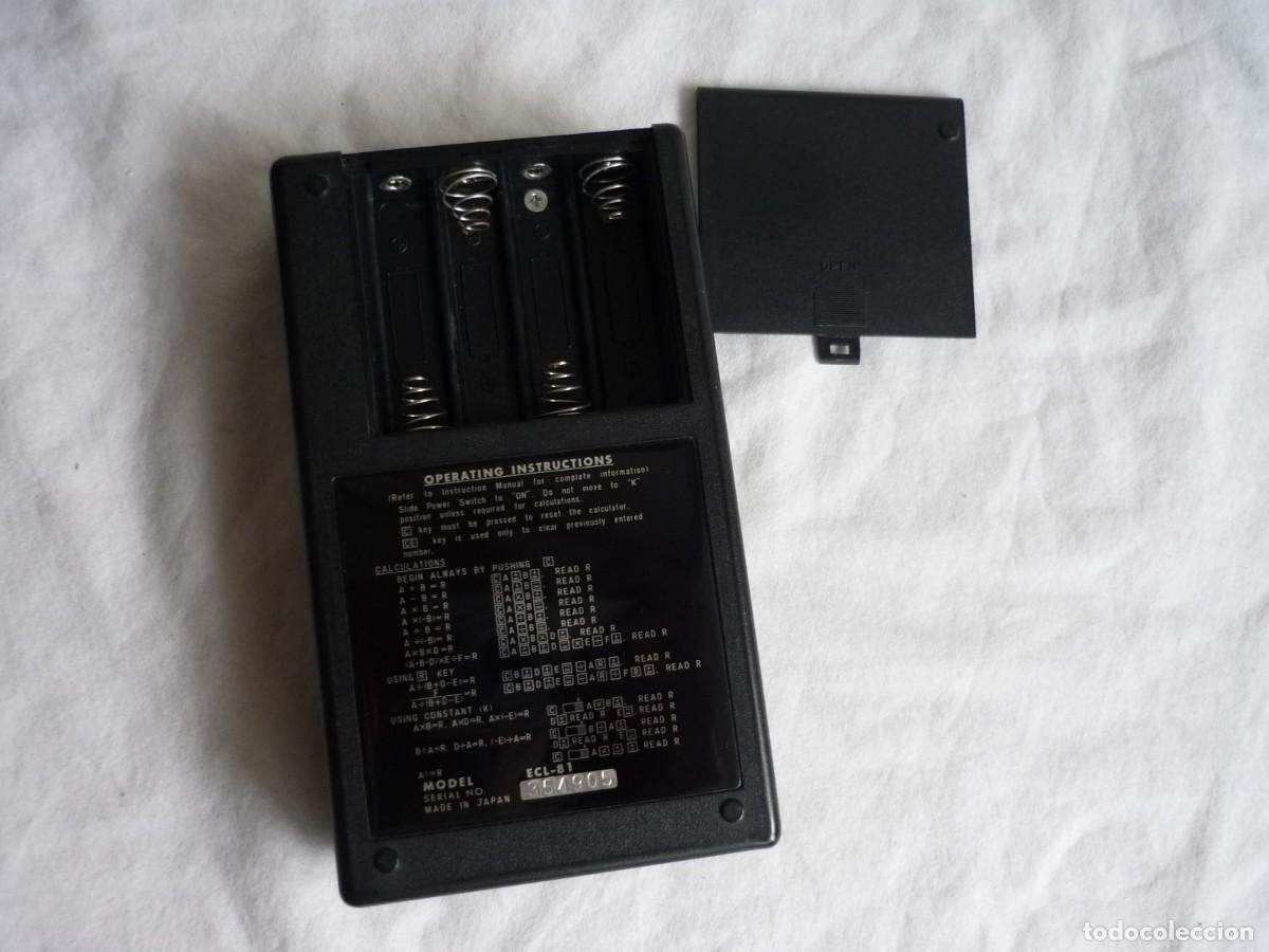 Antig&uuml;edades: Calculadora japonesa Erucom funcionando funda original - Foto 15