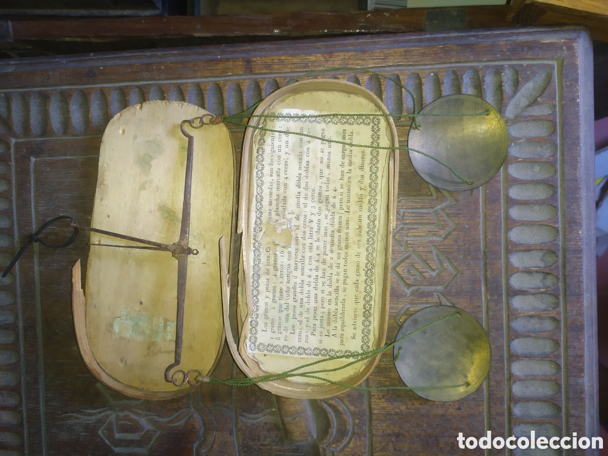 Antig&uuml;edades: ANTIGUA BALANZA DE PESAR ORO - Foto 2