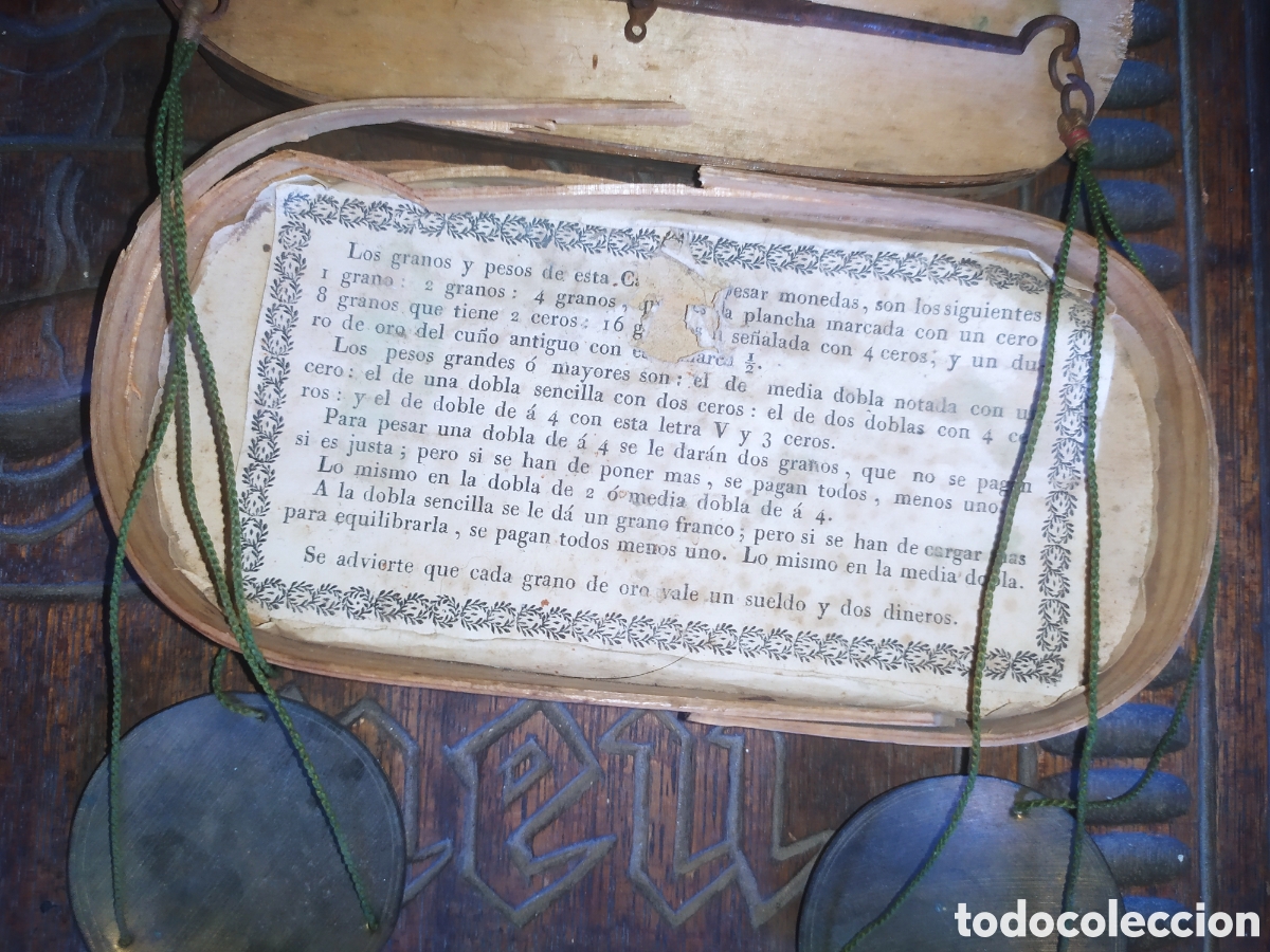 Antig&uuml;edades: ANTIGUA BALANZA DE PESAR ORO - Foto 1