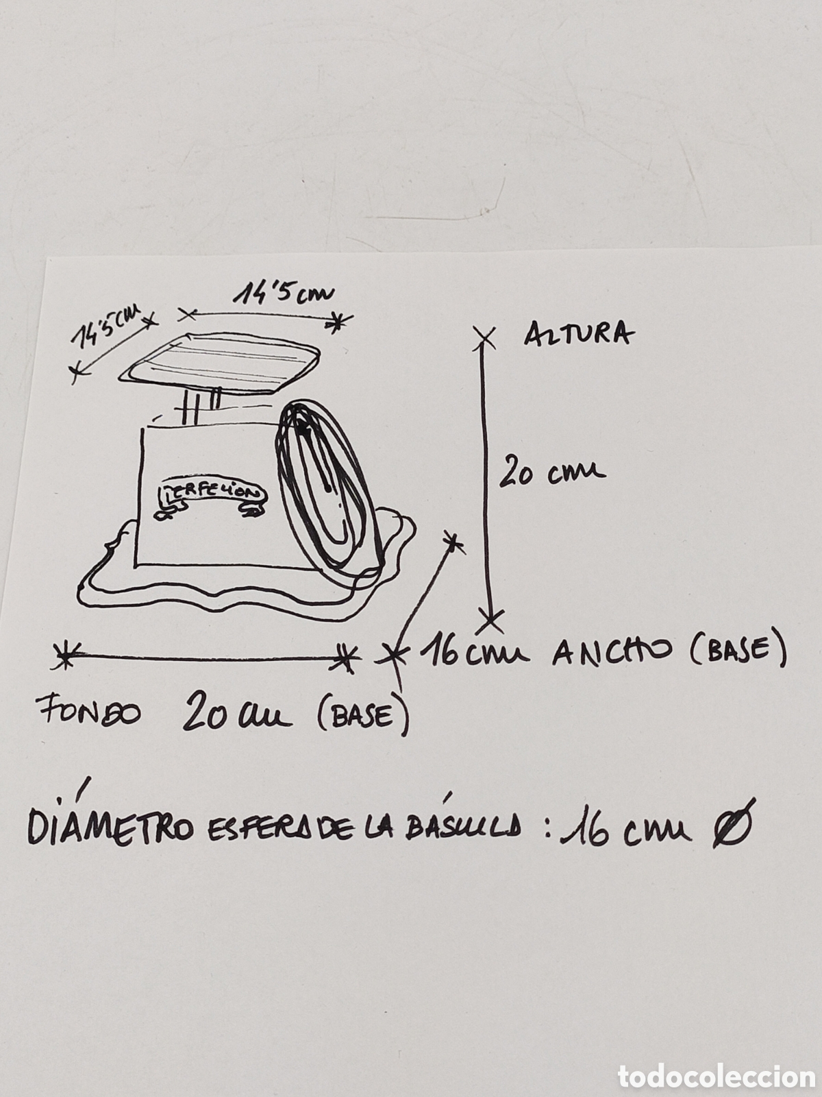 Antig&uuml;edades: B&aacute;scula de cocina antigua PERFECTION ORIGINAL - Foto 8
