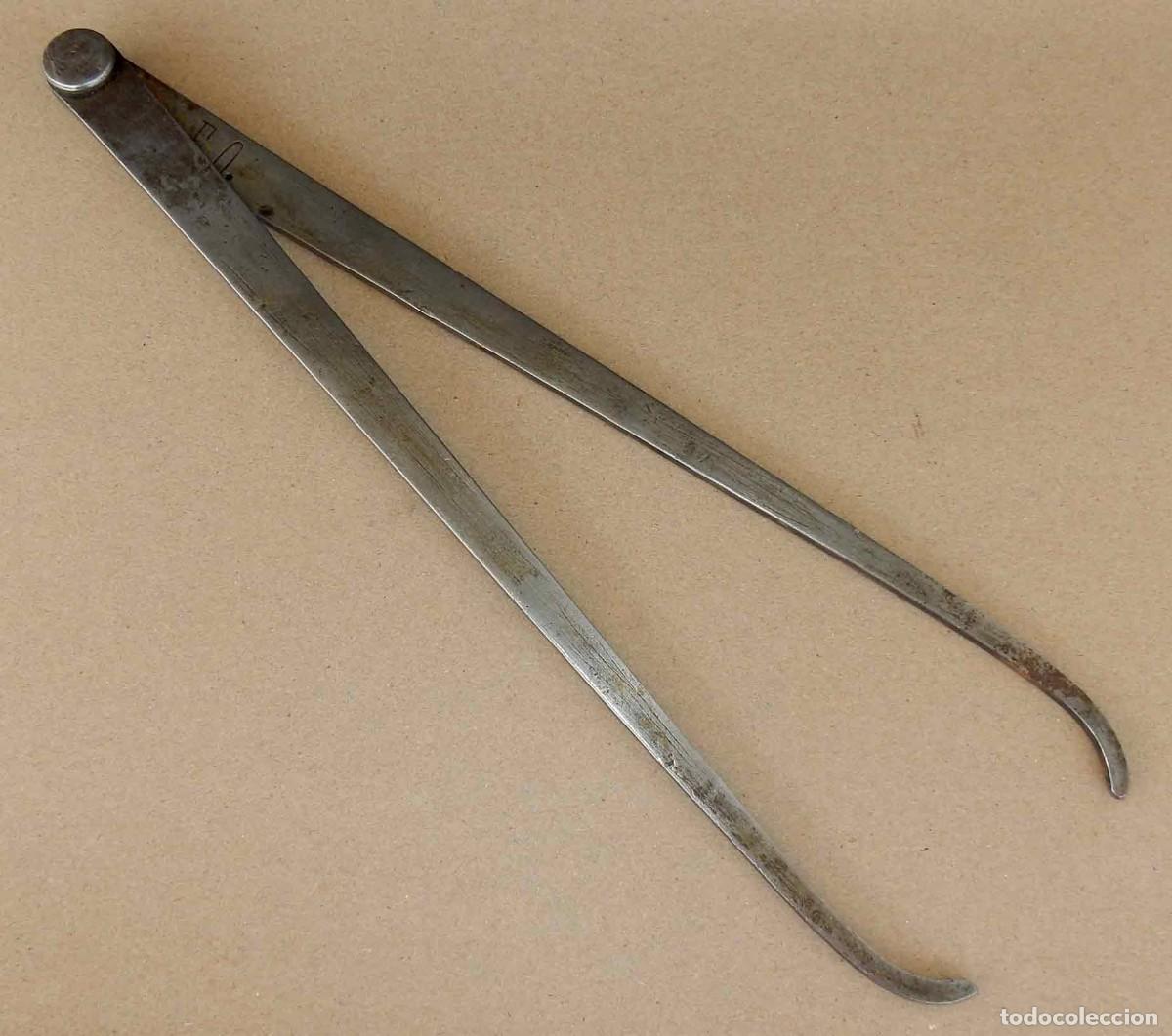 Antig&uuml;edades: Comp&aacute;s de taller antiguo - 29 cm - Foto 2