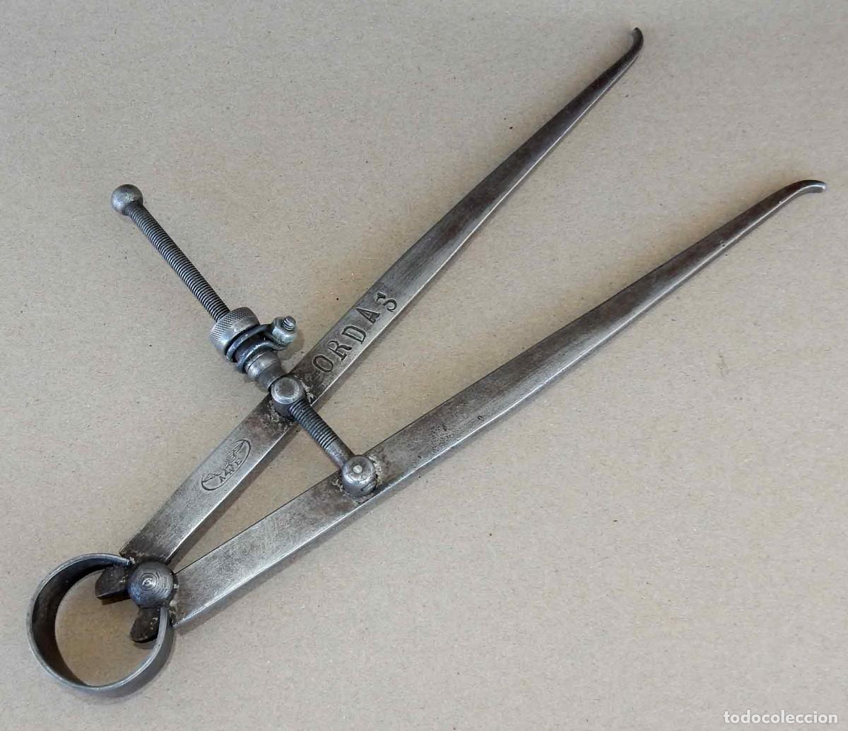 Antig&uuml;edades: Comp&aacute;s de taller antiguo - 22 cm - Foto 2