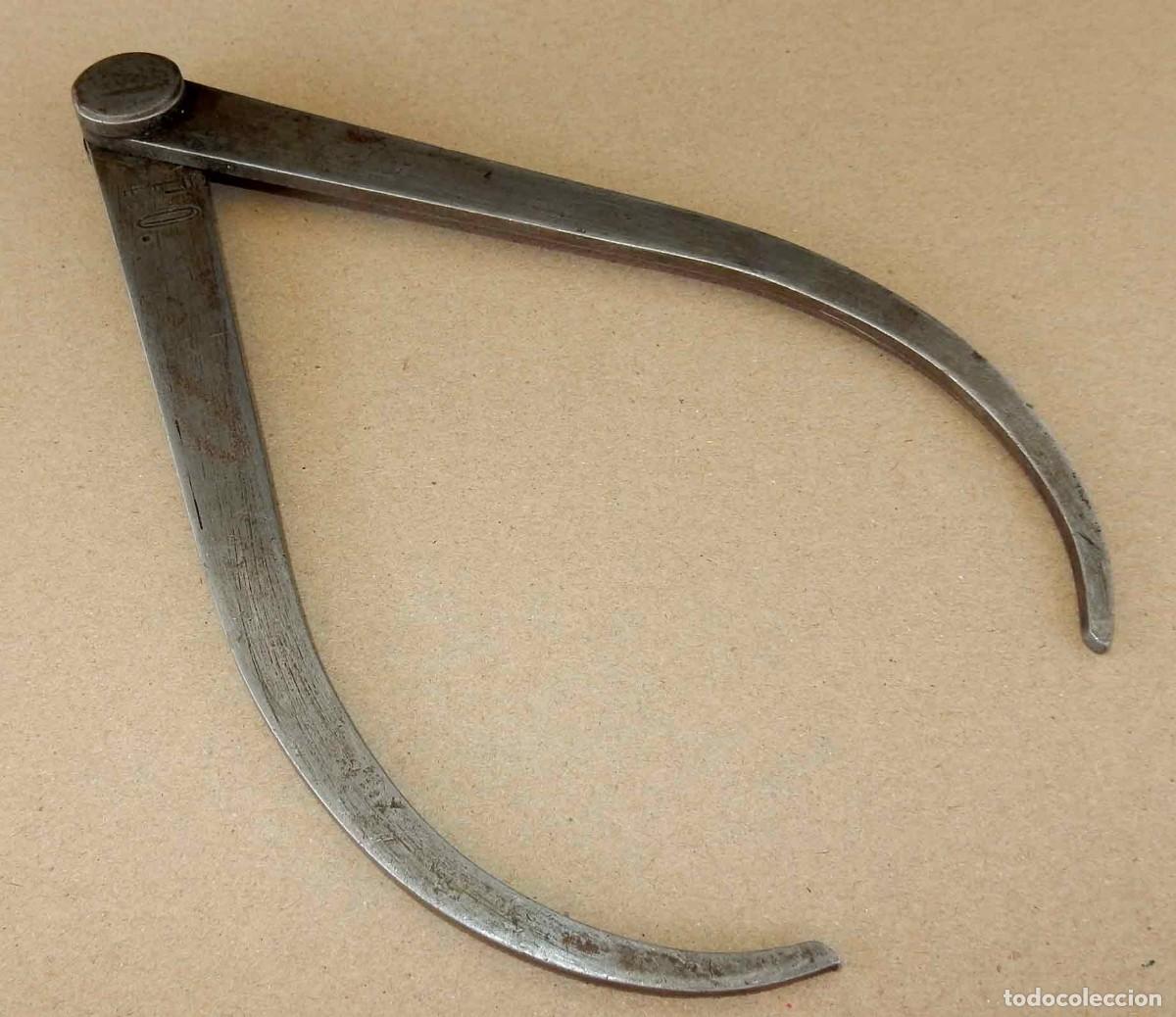 Antig&uuml;edades: Comp&aacute;s de taller antiguo - 19 cm - Foto 2