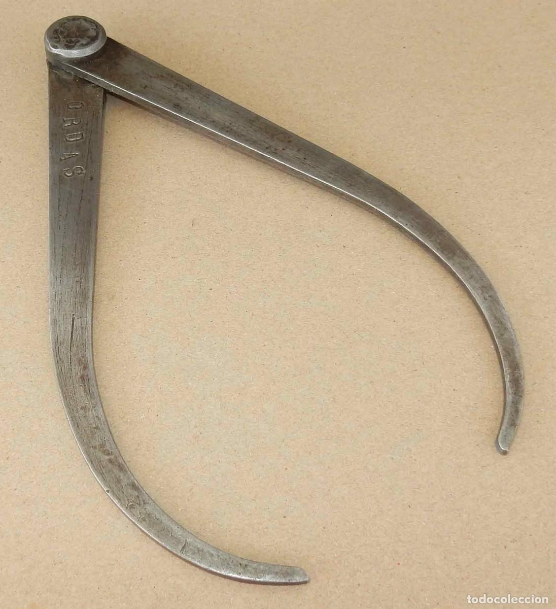 Antig&uuml;edades: Comp&aacute;s de taller antiguo - 19 cm - Foto 1