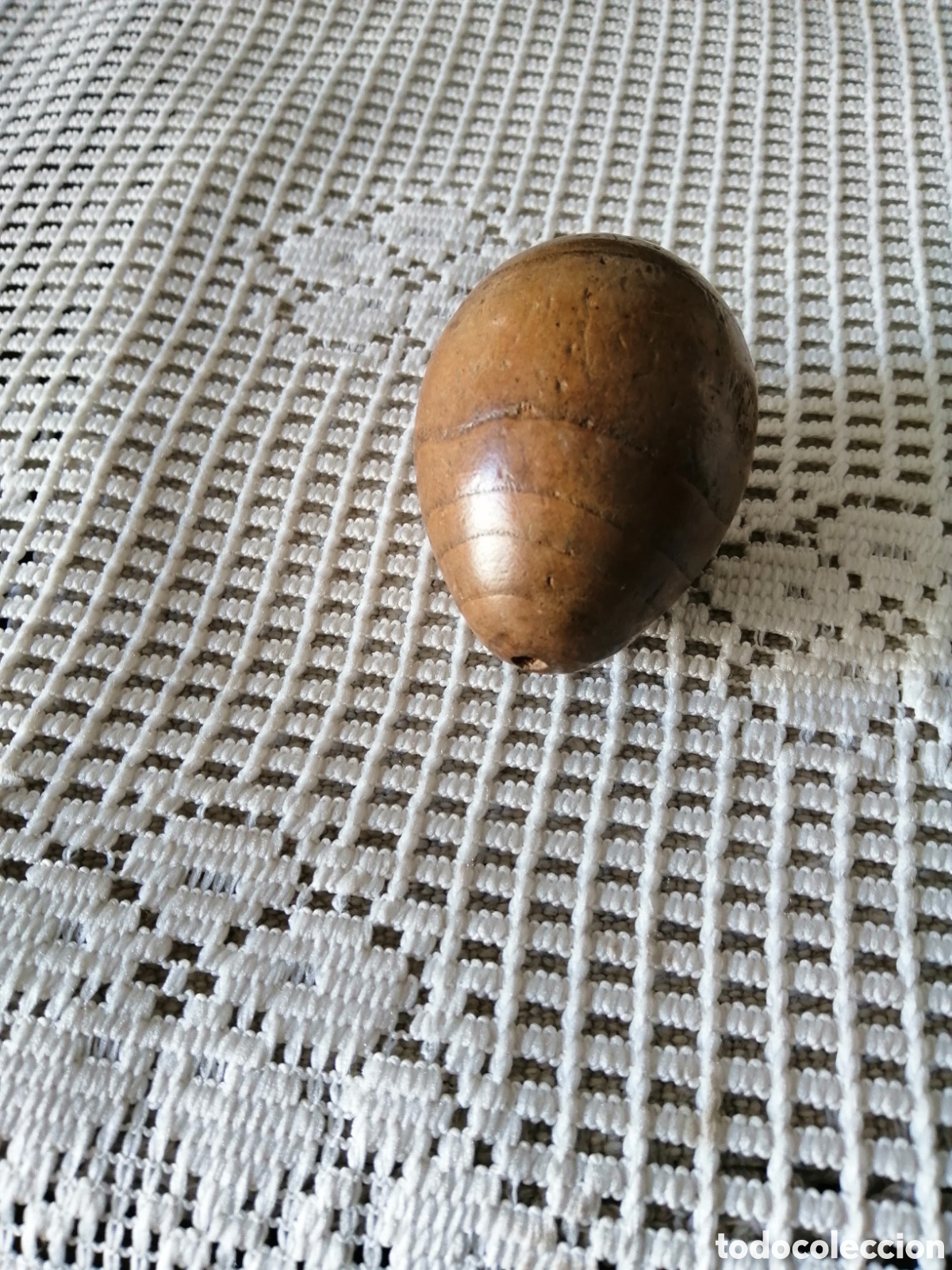 Antig&uuml;edades: HUEVO DE MADERA PARA ZURCIR - Foto 3