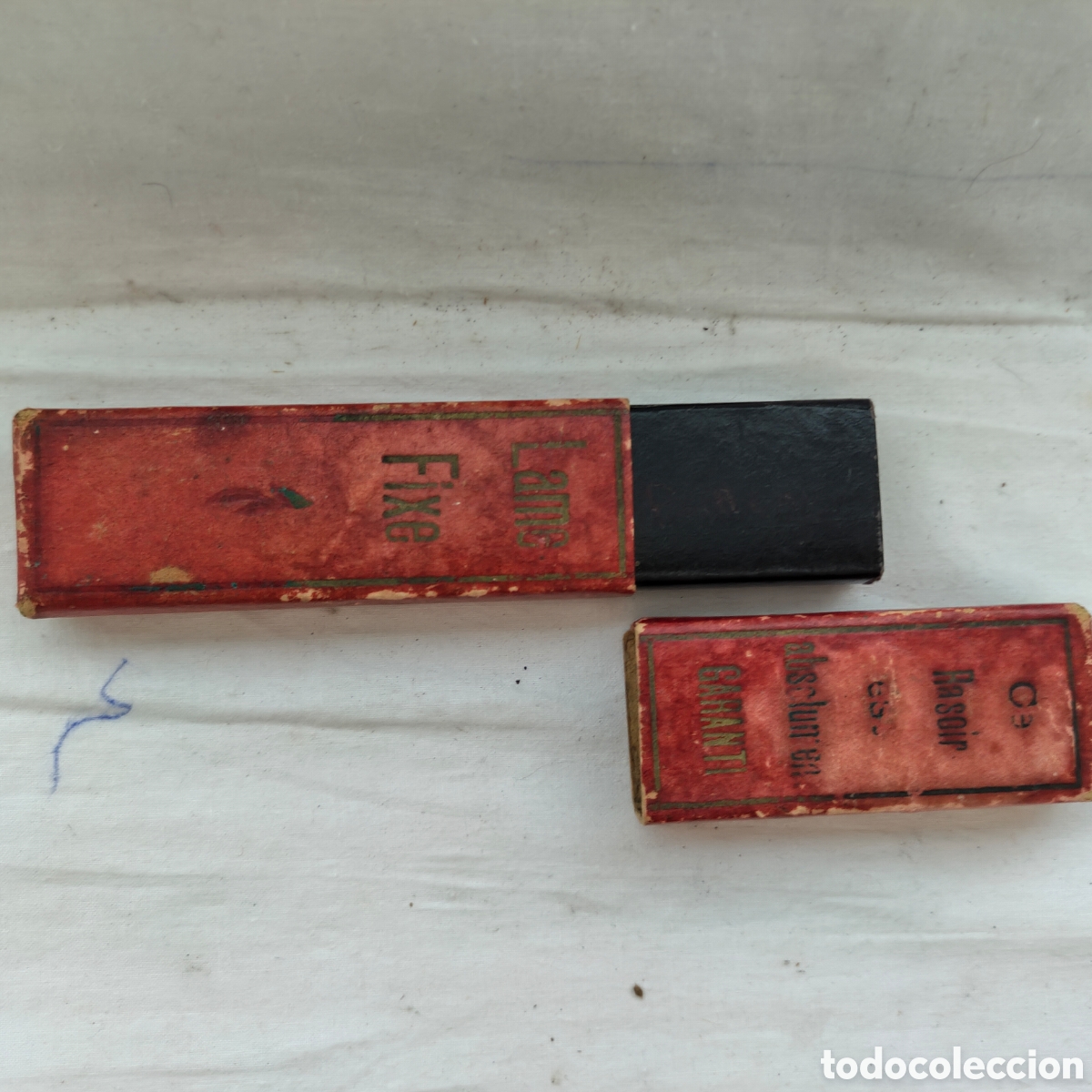 Antig&uuml;edades: FUNDA NAVAJA DE AFEITAR.LAME FIXE RASOIR. - Foto 2
